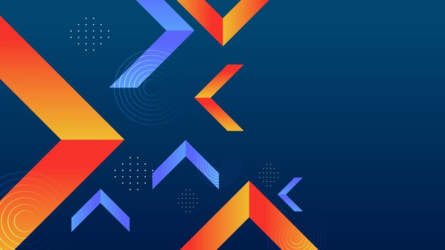 Fondo abstracto moderno azul y naranja geométrico con formas dinámicas composición ilustración vectorial