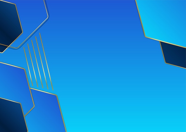 Fondo abstracto moderno azul oscuro y dorado