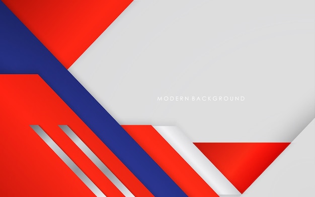Fondo abstracto moderno azul y rojo con blanco colorido
