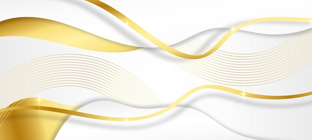 Vector fondo abstracto moderno blanco y dorado. fondo blanco y dorado de lujo con capas 3d