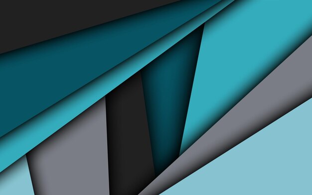 Fondo abstracto moderno con capas grises, negras y azules una por encima de la otra Template de diseño para su negocio Ilustración vectorial