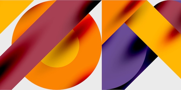 Fondo abstracto moderno con círculos, líneas y triángulos en una composición geométrica dinámica Perfecto para diseños con temas tecnológicos o creativos