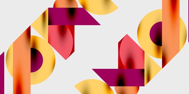 Fondo abstracto moderno con círculos, líneas y triángulos en una composición geométrica dinámica Perfecto para diseños con temas tecnológicos o creativos