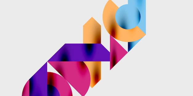 Fondo abstracto moderno con círculos, líneas y triángulos en una composición geométrica dinámica Perfecto para diseños con temas tecnológicos o creativos