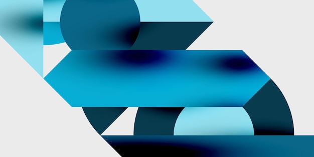 Fondo abstracto moderno con círculos, líneas y triángulos en una composición geométrica dinámica Perfecto para diseños con temas tecnológicos o creativos