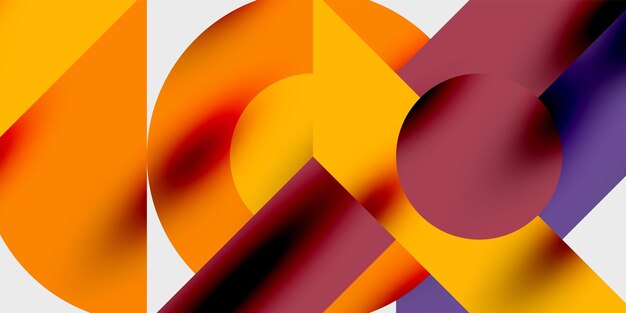 Fondo abstracto moderno con círculos, líneas y triángulos en una composición geométrica dinámica Perfecto para diseños con temas tecnológicos o creativos