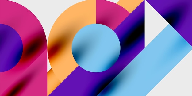 Fondo abstracto moderno con círculos, líneas y triángulos en una composición geométrica dinámica Perfecto para diseños con temas tecnológicos o creativos