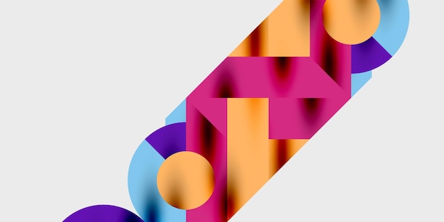 Fondo abstracto moderno con círculos, líneas y triángulos en una composición geométrica dinámica Perfecto para diseños con temas tecnológicos o creativos
