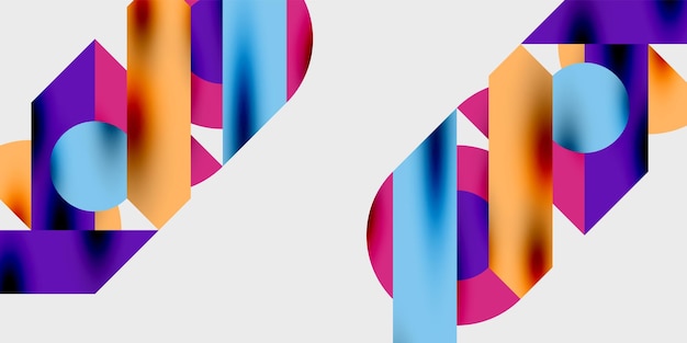 Fondo abstracto moderno con círculos, líneas y triángulos en una composición geométrica dinámica Perfecto para diseños con temas tecnológicos o creativos