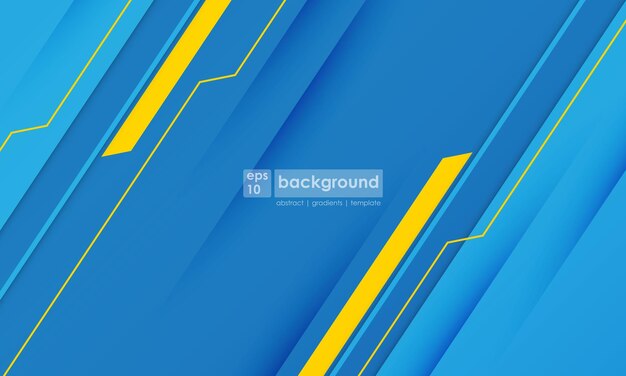 Fondo abstracto moderno color azul y amarillo