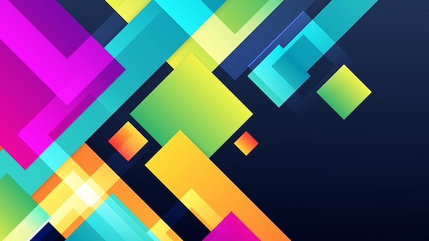 Fondo abstracto moderno y colorido con formas geométricas