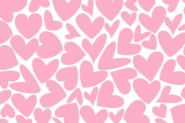 Fondo abstracto moderno con corazones de color rosa ilustración vectorial sobre un fondo blanco