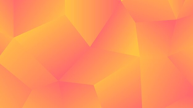 Fondo abstracto moderno con elemento de cubo y triángulo con color degradado amarillo rosa