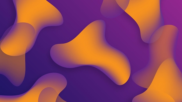 Fondo abstracto moderno con elemento de onda y color degradado púrpura naranja