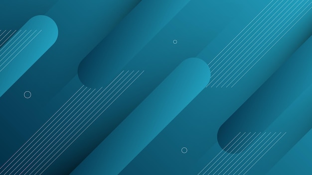 Fondo abstracto moderno con elementos de líneas diagonales retro de Memphis y color azul oscuro