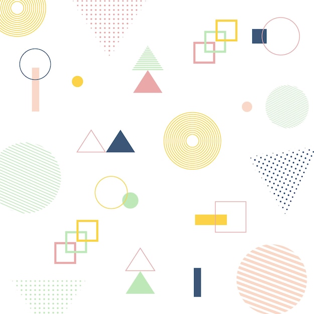 Fondo abstracto moderno con elementos de medio tono compuestos de formas geométricas y líneas