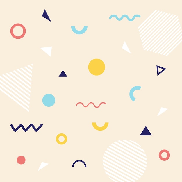 Fondo abstracto moderno con elementos de medio tono compuestos de formas geométricas y líneas