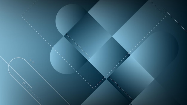 Fondo abstracto moderno con elementos Retro Pop Art Memphis y color azul oscuro