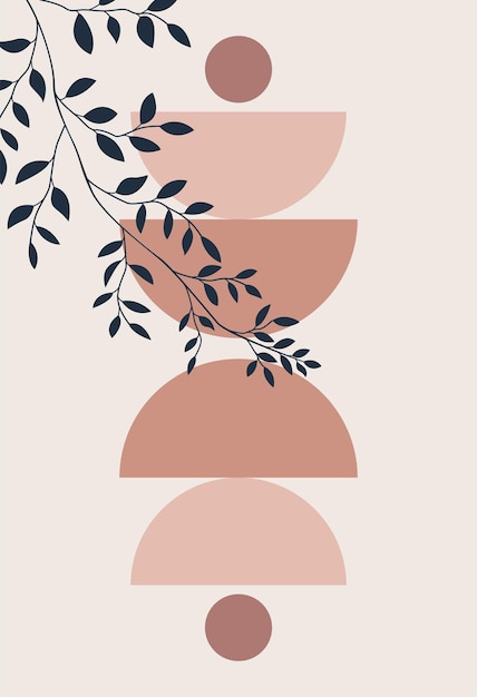 Fondo abstracto moderno con equilibrio geométrico de formas y líneas