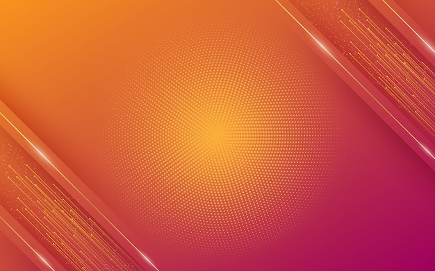 Fondo abstracto moderno con líneas diagonales o rayas y elementos de semitono, y degradado pastel colorido con un tema de tecnología digital.