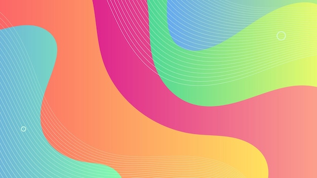 Fondo abstracto moderno con ondas movimiento fluido líquido y colorido gradiente color