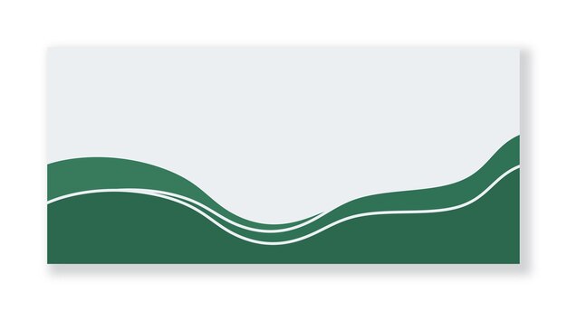 Fondo abstracto moderno de ondas verdes sobre un fondo blanco
