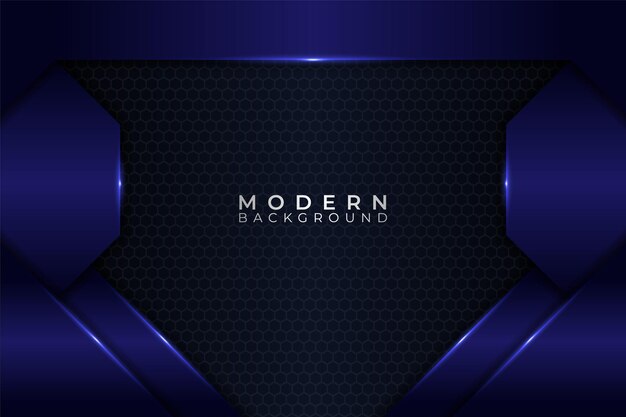 Fondo abstracto moderno tecnología futurista azul brillante metálico con efecto brillante