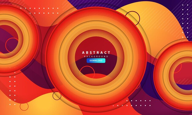 Fondo abstracto moderno con vector de diseño decorativo naranja y rojo