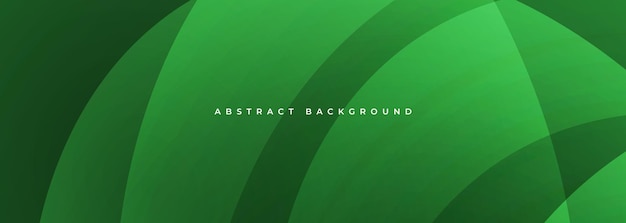Fondo abstracto moderno verde con curvas y formas circulares ilustración vectorial bandera ancha