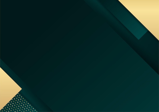 Fondo abstracto moderno verde oscuro y dorado