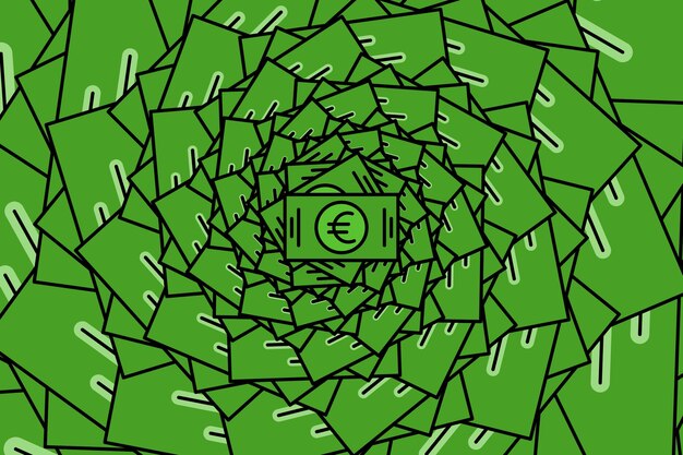 Fondo abstracto de moneda y diseño de papel tapiz