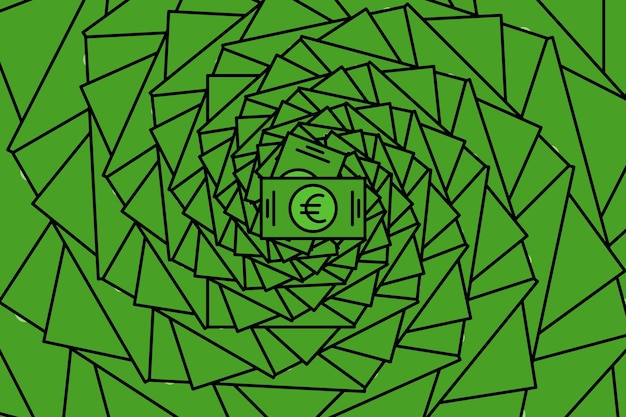 Fondo abstracto de moneda y diseño de papel tapiz