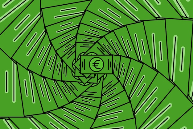 Fondo abstracto de moneda y diseño de papel tapiz