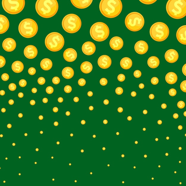 Vector fondo abstracto con monedas de oro