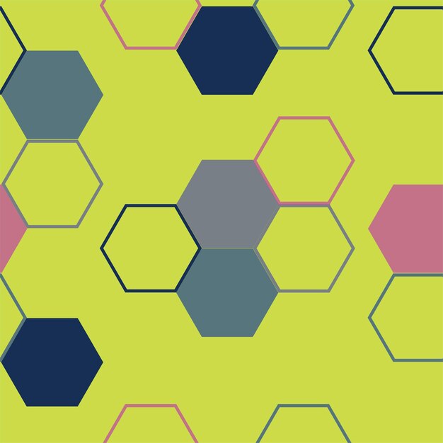 Vector fondo abstracto de mosaico hexagonal moderno