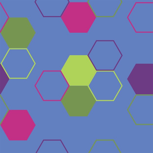 Vector fondo abstracto de mosaico hexagonal moderno