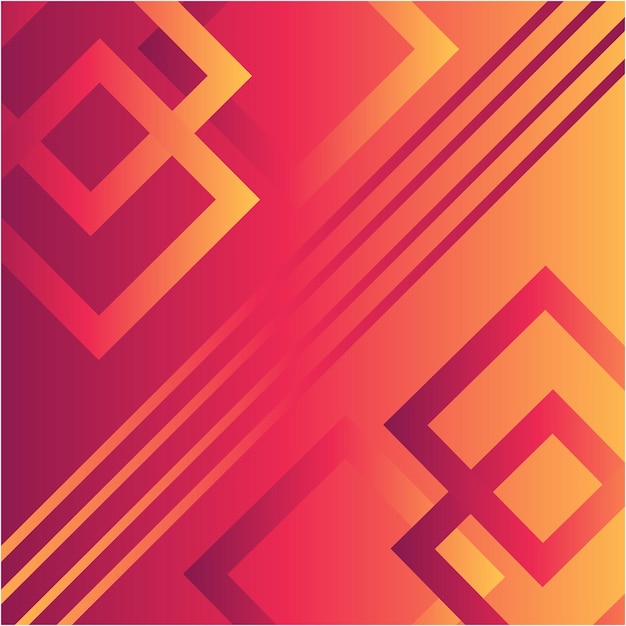 Fondo abstracto naranja de colores Decoración cuadrada Elemento de diseño gráfico moderno minimalista