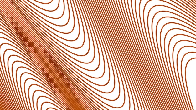 Fondo abstracto naranja con imagen vectorial de línea curva azul
