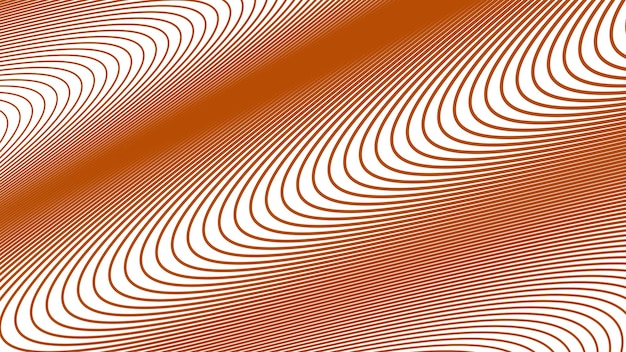 Fondo abstracto naranja con imagen vectorial de línea curva azul