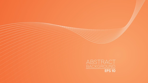 fondo abstracto naranja con línea curva