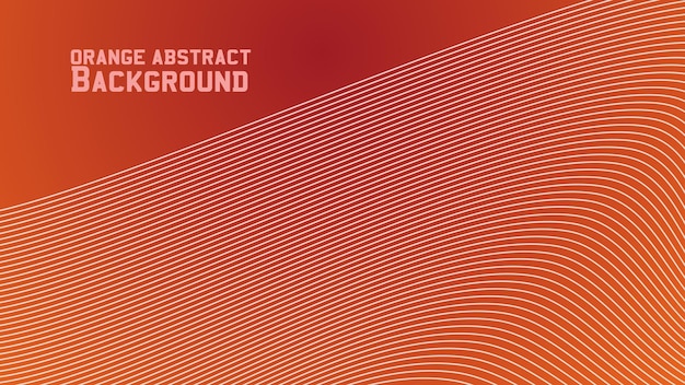 Fondo abstracto naranja con línea curva