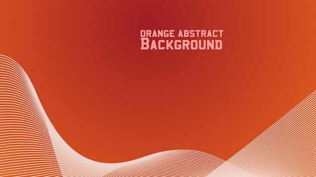 Fondo abstracto naranja con línea curva