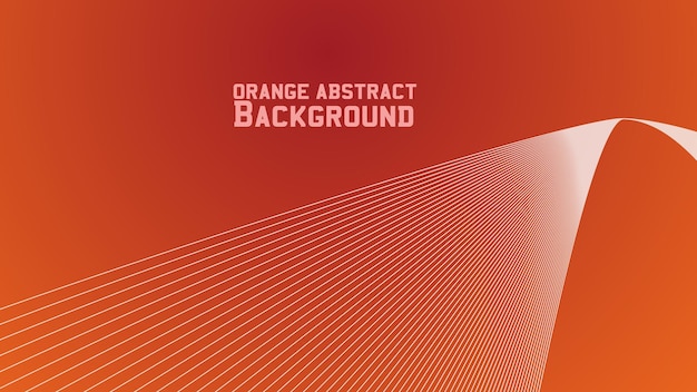 Fondo abstracto naranja con línea curva