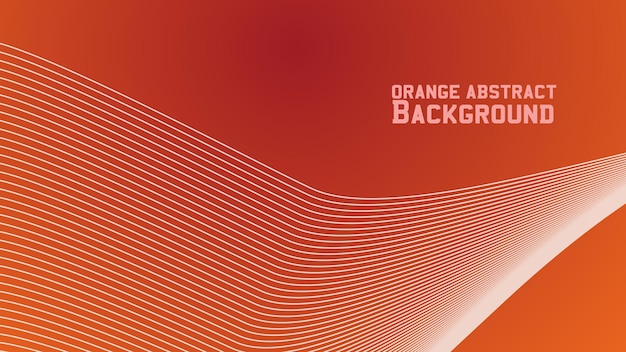 Fondo abstracto naranja con línea curva