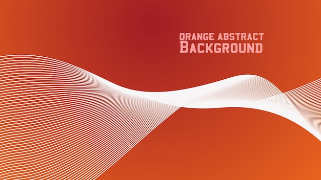 Fondo abstracto naranja con línea curva