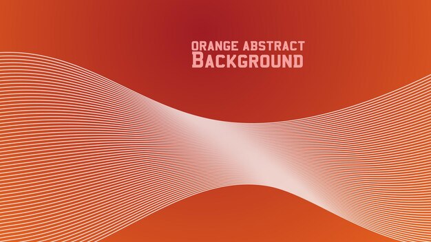 Fondo abstracto naranja con línea curva
