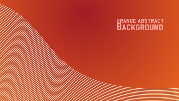 Fondo abstracto naranja con línea curva
