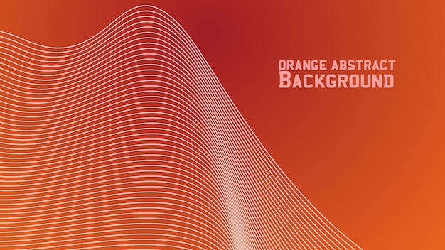 Fondo abstracto naranja con línea curva