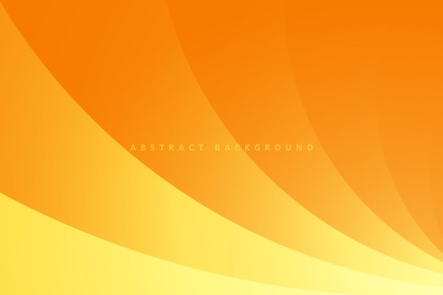 Fondo abstracto naranja con líneas curvas brillantes en capas dinámicas