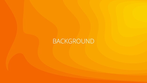 Fondo abstracto naranja con líneas onduladas afiladas y forma de remolino dinámico de transición de gradiente
